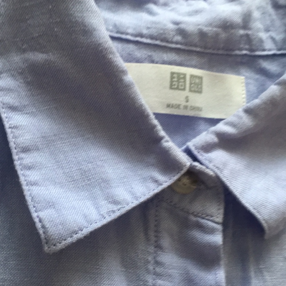 Uniqlo Lilac Linen Top - Picture 3 of 4